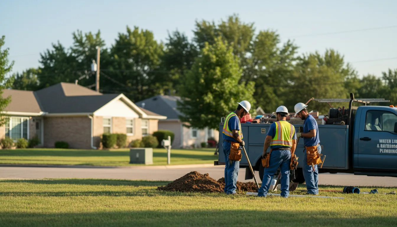 Residential water line and bathroom plumbing service in Conway, MA